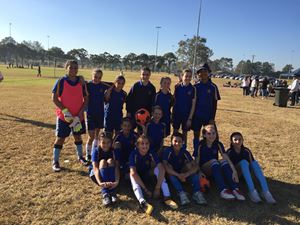 Stage 3 girls soccer gala day group shot
