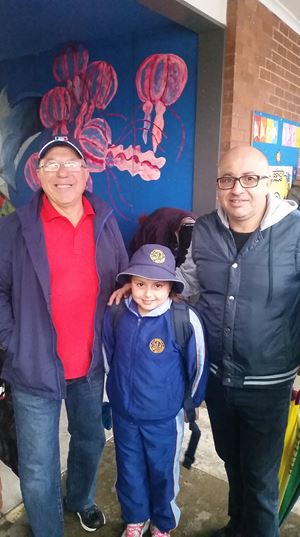 Father and grandfather at the Fathers Day breakfast