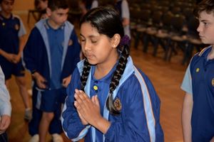 praying and mediating at the Liturgy