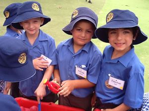 Kindy boys in the playground