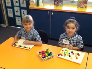 working hard in kindy