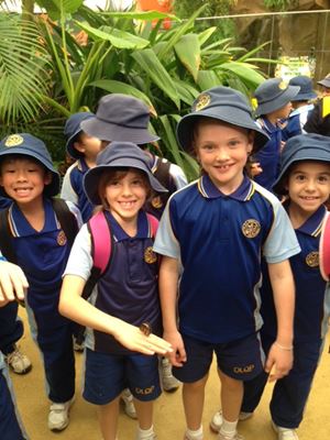 yr 2 girls in the butterfly room