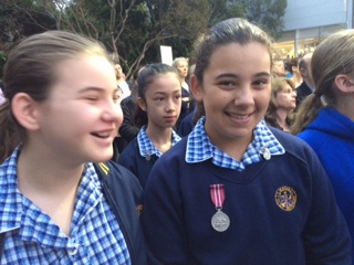 our girls at the ANZAC day march