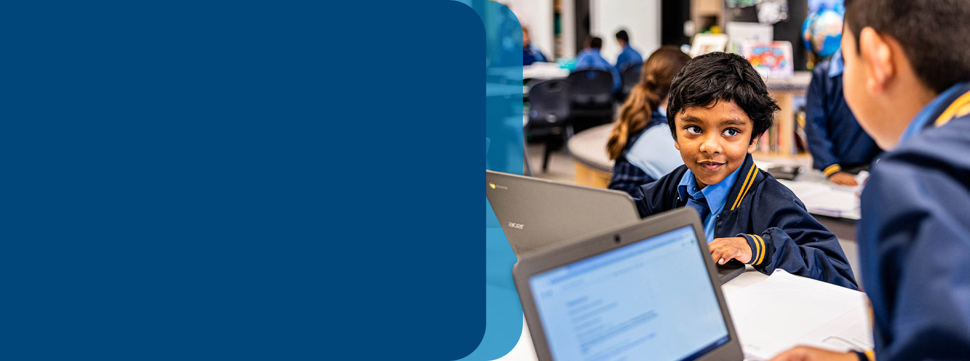 Student learning in the classroom at Our Lady Queen of Peace Primary School Greystanes