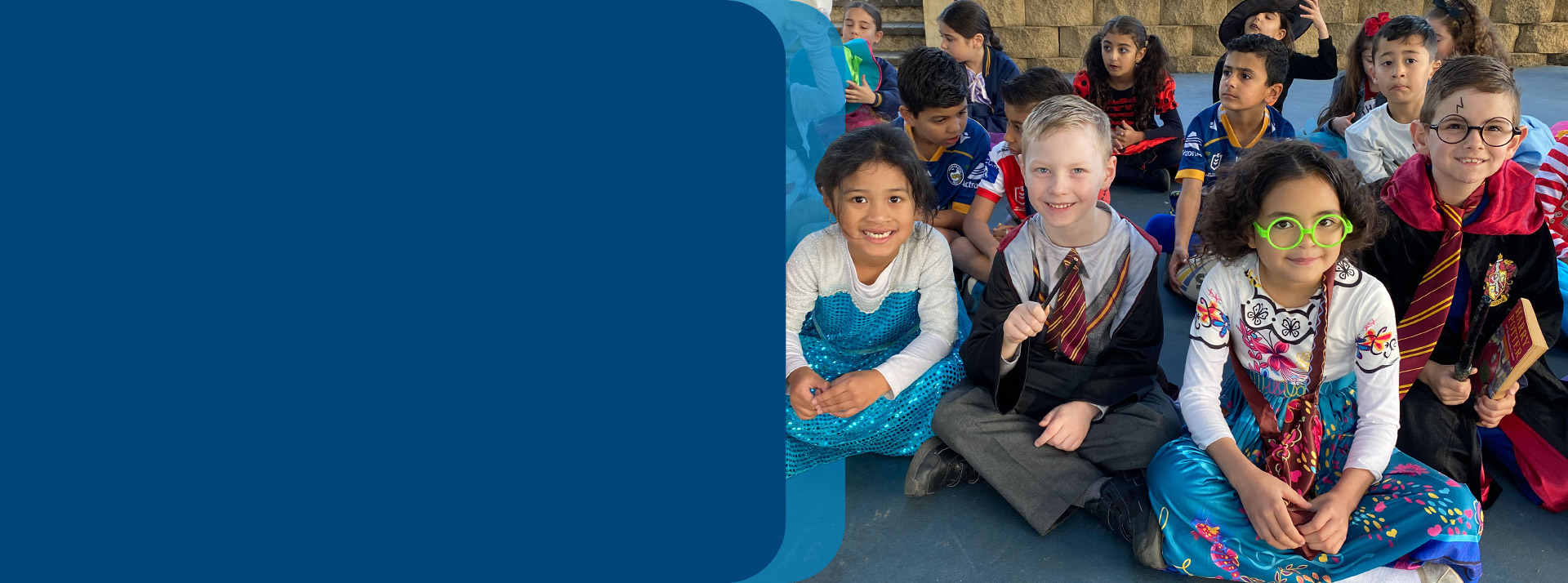 Students dressed up during Book Week at Our Lady Queen of Peace Primary School Greystanes