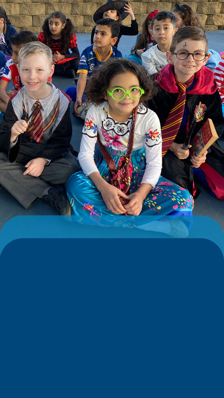 Students dressed up for Book Week at Our Lady Queen of Peace Primary School Greystanes