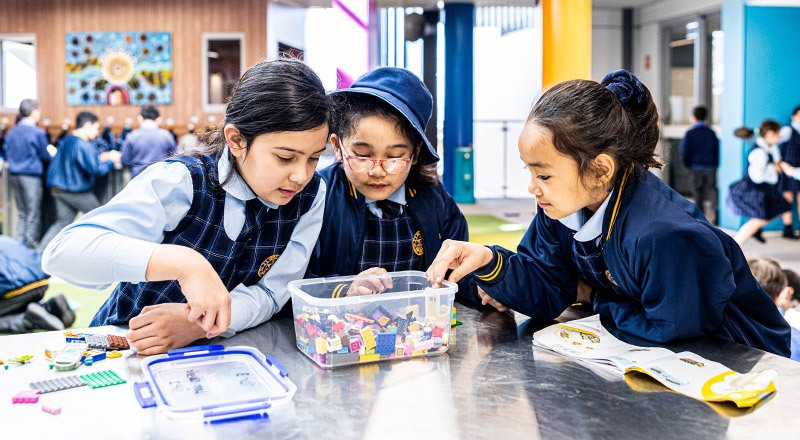 Students playing in Before and After school care at Our Lady Queen of Peace Primary School Greystanes
