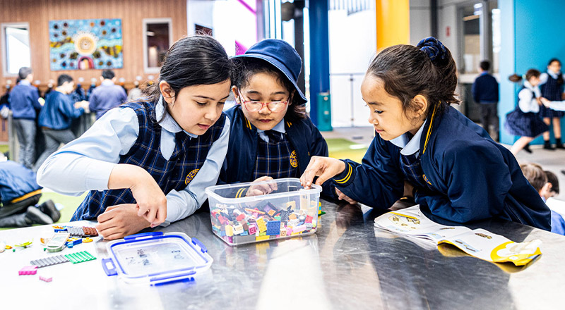 Students playing in Before and After school care at Our Lady Queen of Peace Primary School Greystanes