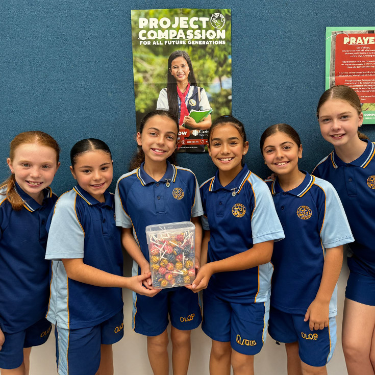 Students raising money for Project Compassion at Our Lady Queen of Peace Primary School Greystanes